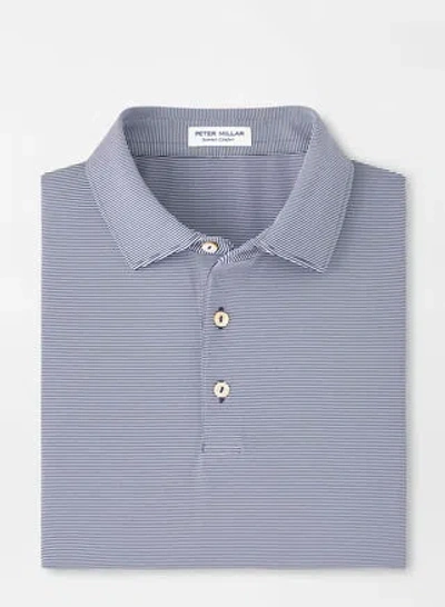 Peter Millar Jubilee Stripe Performance Polo In Navy
