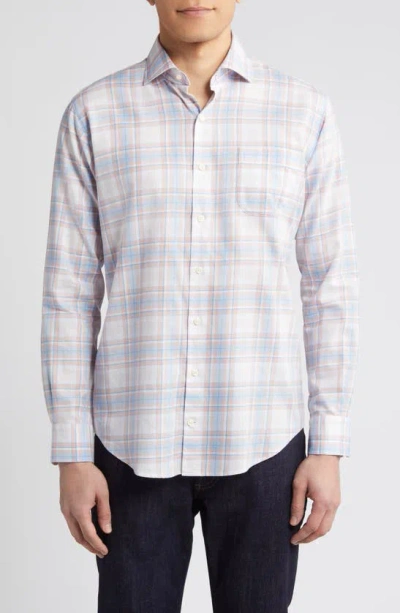 Peter Millar Kingfield Summer Soft Cotton Twill Button-up Shirt In Soft Sienna