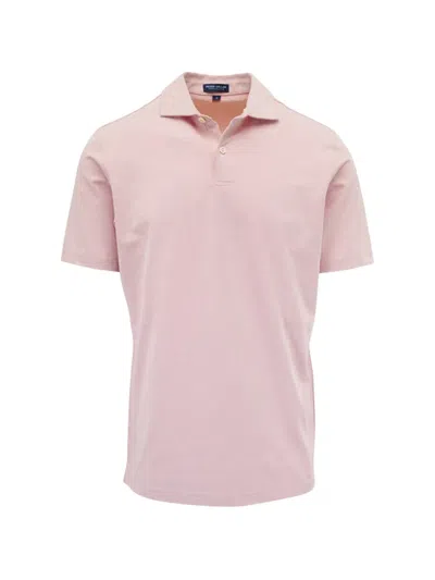 Peter Millar Knit Polo Shirt In Pink