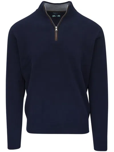 Peter Millar Knitted Jumper In Blue