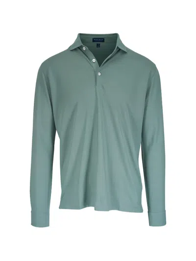 Peter Millar Knitted Long-sleeve Shirt In Green