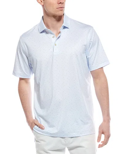 Peter Millar Lacrosse Performance Jersey Polo Shirt In White