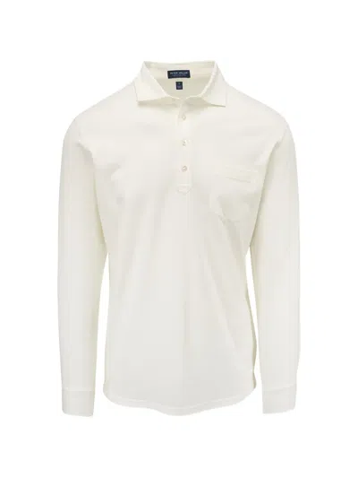 Peter Millar Landon Chest-pocket Polo Shirt In White
