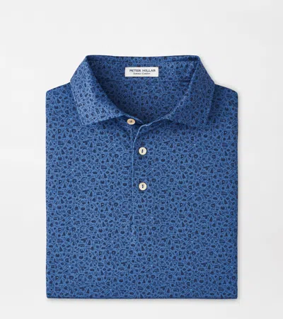 Peter Millar Lights Performance Jersey Polo In Blue