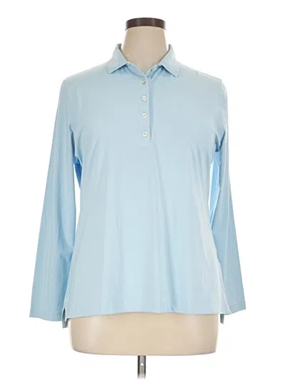 Pre-owned Peter Millar Long Sleeve Blouse In Blue