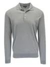 Peter Millar Long-sleeve Polo Shirt In Gray