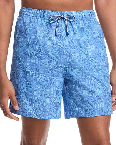 Peter Millar Mai Tai 7' Swim Trunks In Stellar Blue