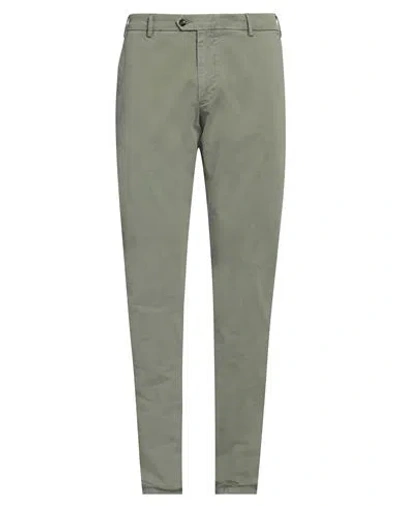 Peter Millar Man Pants Sage Green Size 34 Cotton, Elastane