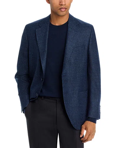 Peter Millar Melange Classic Fit Textured Solid Soft Jacket In Blue