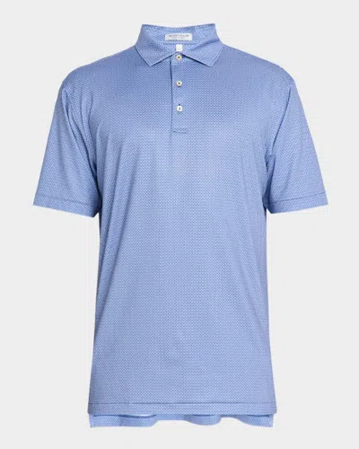 Peter Millar Men's Abbott Performance Jersey Polo In White