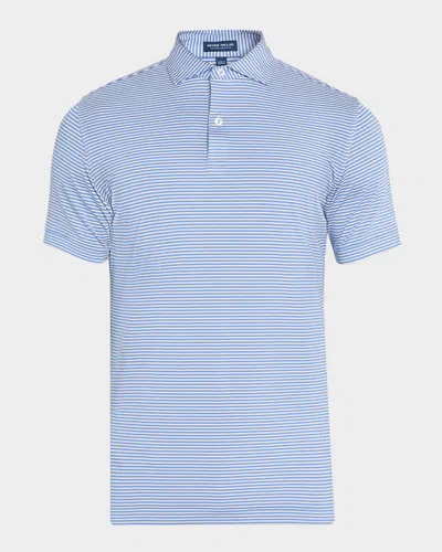 Peter Millar Men's Ambrose Performance Jersey Polo In Blue