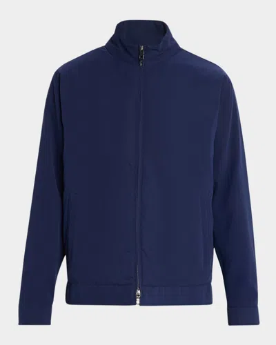 Peter Millar Men & Apos;s Bleecker Wind-resistant Jacket In Blue