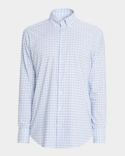 Peter Millar Men & Apos;s Casey Performance Twill Plaid Sport Shirt In Multi