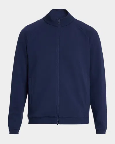 Peter Millar Men & Apos;s Cradle Pique Performance Full-zip Jacket In Blue