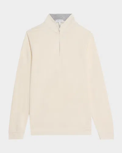 Peter Millar Crown Comfort Stripe Pullover Sweater In White