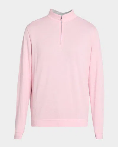 Peter Millar Crown Comfort Stripe Pullover Sweater In Pink