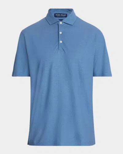 Peter Millar Men & Apos;s Crown Crafted Cool Cotton Polo Shirt In Blue