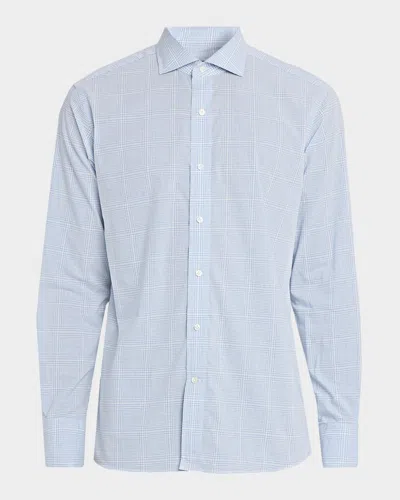 Peter Millar Men & Apos;s Crown Crafted Cotton Plaid Button-down Shirt In Blue
