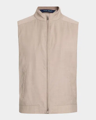 Peter Millar Men & Apos;s Crown Crafted Excursionist Lite Vest In Neutral