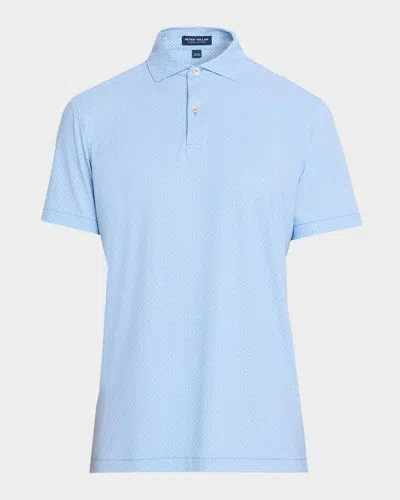 Peter Millar Men & Apos;s Crown Crafted Granada Performance Jersey Polo Shirt In Blue