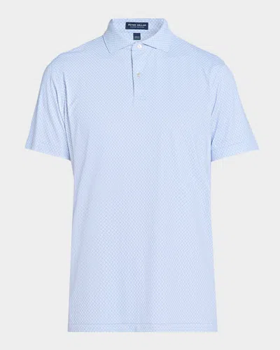 Peter Millar Men & Apos;s Crown Crafted Mayfield Performance Jersey Polo Shirt In Blue