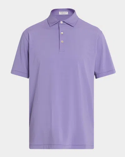Peter Millar Men & Apos;s Jubilee Summer Comfort Performance Jersey Polo In Windsor Blue