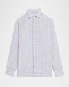 Peter Millar Milo Check-pattern Shirt In Blue