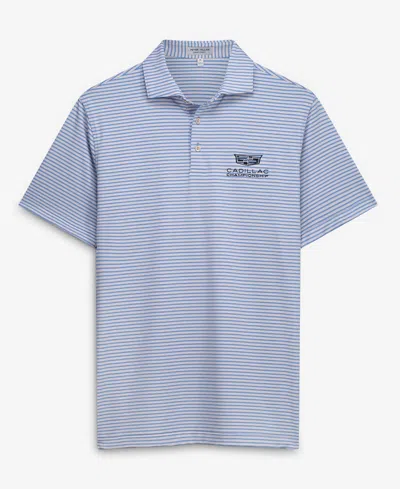 Peter Millar Men's Blue Cadillac Championship Owens Performance Jersey Polo Shirt