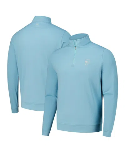 Peter Millar Men's Blue Wm Phoenix Open Perth Oval Stitch Performance Quarter-zip Sweatshirt