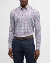 Peter Millar Men's Brighton Multicolor Check Sport Shirt In Navy