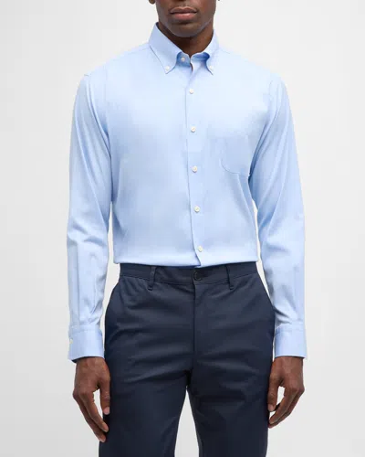 Peter Millar Men's Campbell Crown Cotton-stretch Sport Shirt In Cottage Blue