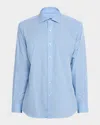 Peter Millar Men's Capri Cotton Mini-plaid Sport Shirt