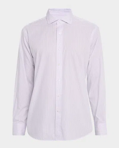 Peter Millar Men's Capri Cotton Mini-plaid Sport Shirt