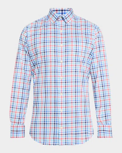 Peter Millar Men's Chambly Crown Lite Cotton-stretch Sport Shirt In Seaport Blue