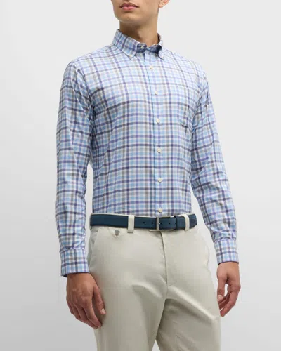 Peter Millar Men's Chambly Crown Lite Cotton-stretch Sport Shirt In White