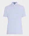 Peter Millar Men's Chase Performance Jersey Polo In White