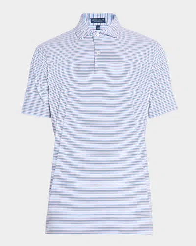 Peter Millar Men's Chase Performance Jersey Polo In Blue