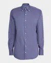 Peter Millar Men's Conway Stretch Check Sport Shirt In Purple
