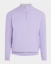 Peter Millar Men's Perth Melange Performance Quarter-zip Sweater In Wildflower
