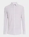 Peter Millar Men's Crafted Getz Performance Poplin Sport Shirt In Navy