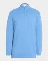 Peter Millar Men's Crown Comfort Quarter-zip Pullover In Blue
