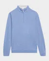 Peter Millar Men's Crown Comfort Quarter-zip Sweater In Bl Freesia