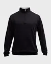 Peter Millar Men's Crown Comfort Quarter-zip Sweater In Black