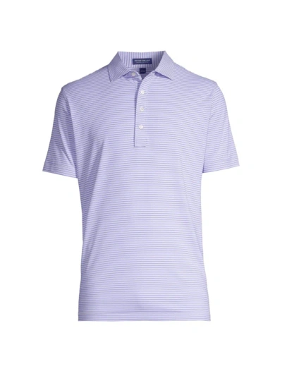 Peter Millar Men's Crown Crafted Alto Performance Jersey Polo Shirt In White Valencia