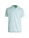 Peter Millar Men's Crown Crafted Duet Performance Jersey Polo Shirt In Iced Aqua