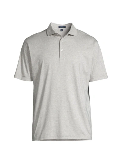 Peter Millar Men's Crown Crafted Excursionist Flex Polo Shirt In Gale Grey