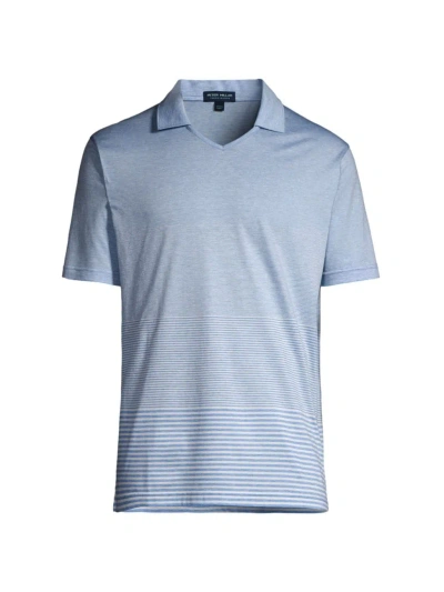 Peter Millar Men's Crown Crafted Riviera Polo Shirt In Blue Frost