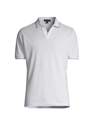 Peter Millar Men's Crown Crafted Summertime Performance Mesh Polo Shirt In White