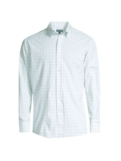 Peter Millar Crown Crafted Wynton Tailored Fit Performance Sport Shirt In Cascade Blue