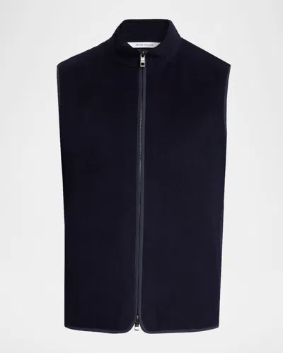 Peter Millar Men's Crown Flex Fleece Vest In Blue